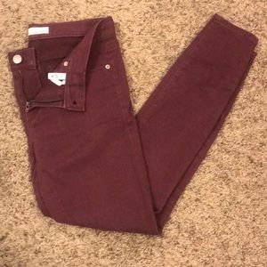 LOFT Maroon leggings - Size 4